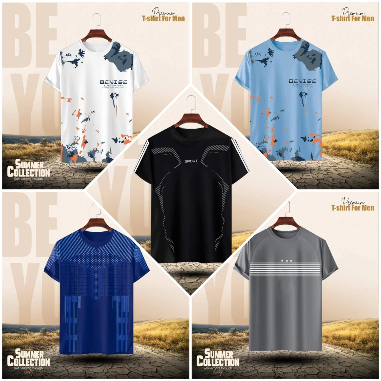 5 PCS T-Shirt Combo